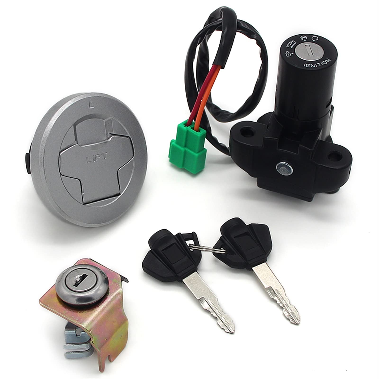 HUILA Motorrad Zündschlüssel Tankdeckel Sitz Lock Kit Fit for Suzuki GIXXER155 GSX150F GSX150 DEA DZA L6 2016 37000-34830-000 von HUILA