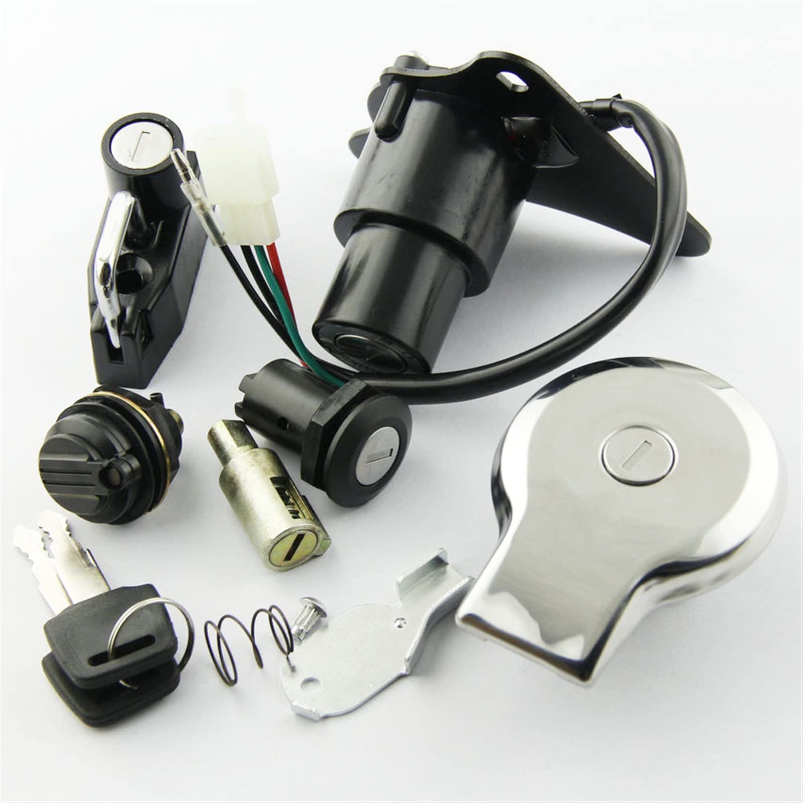 HUILA Motorrad Zündschlüssel Tankdeckel Sitz Lock Kit Fit for Yamaha XV125 Virago 125 1997-2000 XV250 250 1988 1989 1990-2013 von HUILA