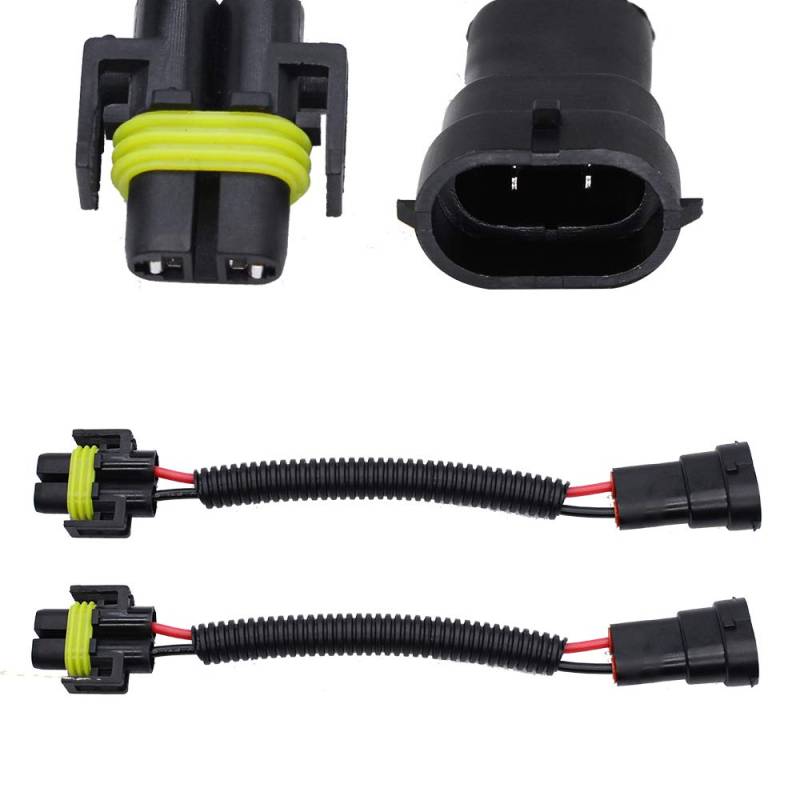 HUIQIAODS H11 H8 Keramik Kabelbaum Weiblicher Adapter Buchsenstecker für Nebelscheinwerfer Scheinwerfer (H11 H8 Männlich und weiblich Verbinder) von HUIQIAODS