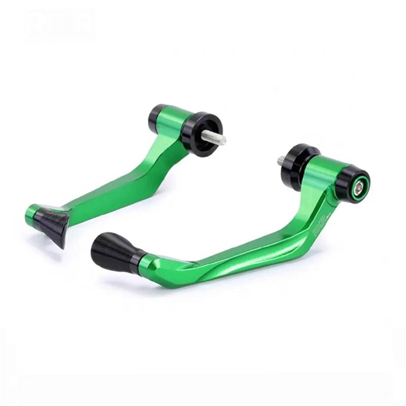 HUISI 15-22MM Motorrad Handschutz CNC Aluminium Handschutz Universal Fit for Kawasaki ZX6R ZX10R Ninja 400 250 Versys 650 1000 NC750(Green) von HUISI