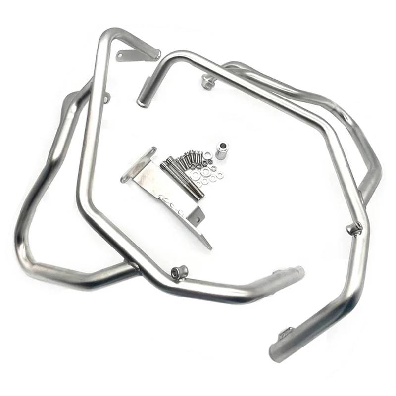 HUISI F850GS F750GS 304 Edelstahl Oberer Oder Unterer Crash Bar Stoßstange Motor Schutz Protector Fit for BMW F 750 850 GS 2018-2023(Silver-Upper) von HUISI