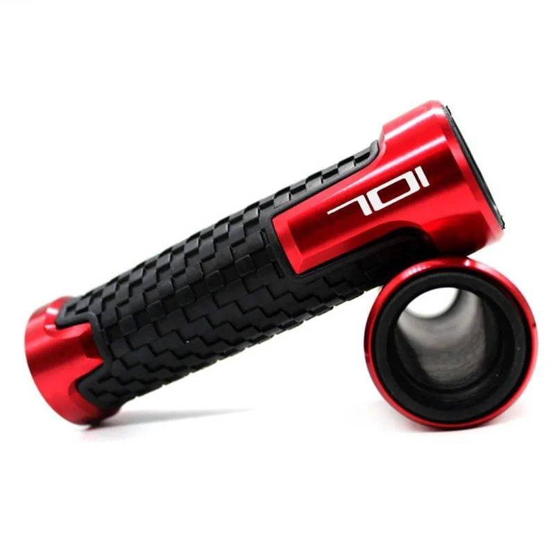 HUISI Fit for Husqvarna 701 Supermoto & Enduro Motorcycle 7/8'' 22mm Motorcycle Handlebar Hand Grips Handle Bar End Cap(Red) von HUISI