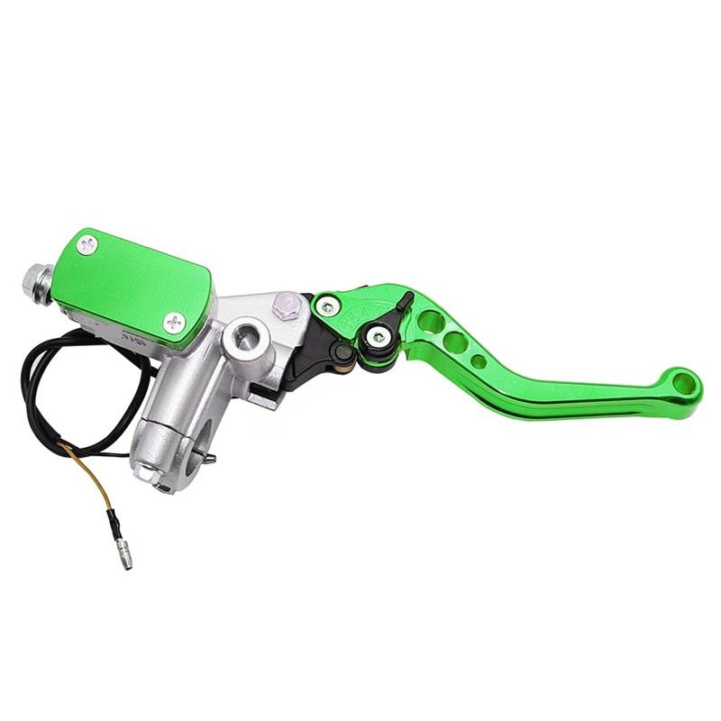 HUISI Hydraulische Kupplung Bremse Hauptzylinder Pumpe Motorrad Griff Stange 7/8 "22 cm Griff Durchmesser Fit for Alle Modelle Langlebig(Green Right) von HUISI