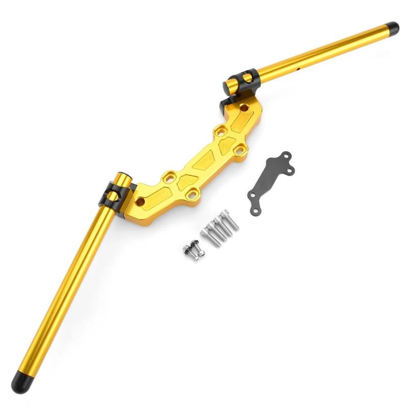 HUISI MT FZ 09 Motorrad-Lenker-Clip-On-Adapterplatte, Lenker-Set, passend for Yamaha MT09 MT-09 FZ09 FZ-09 2013–2022, 2021, 2020, 2019(Yellow) von HUISI