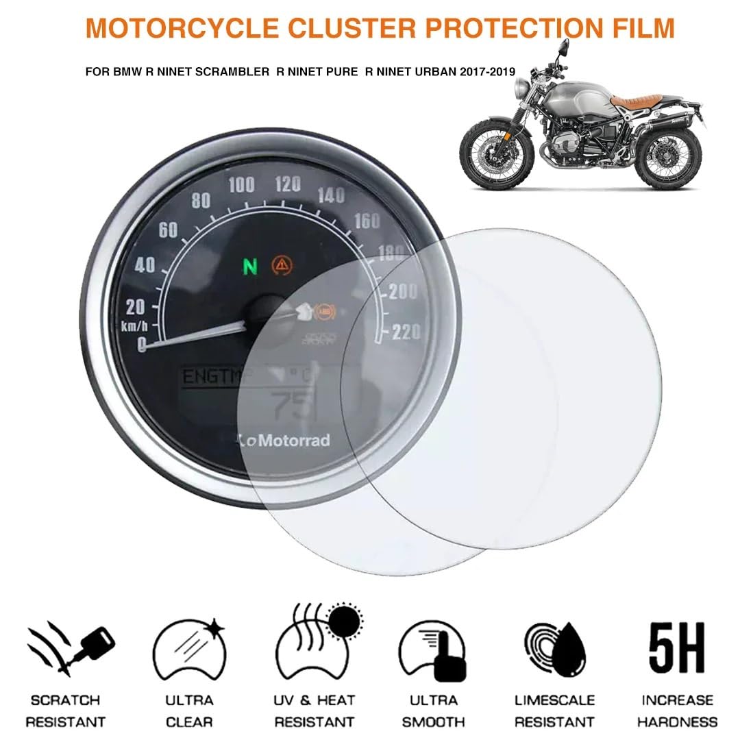 HUISI Motorrad-Cluster-Kratzschutzfolie, Tacho-Bildschirmaufkleber, passend for BMW R NINET Scrambler R NineT Pure R-NINE T Urban(1pieces) von HUISI