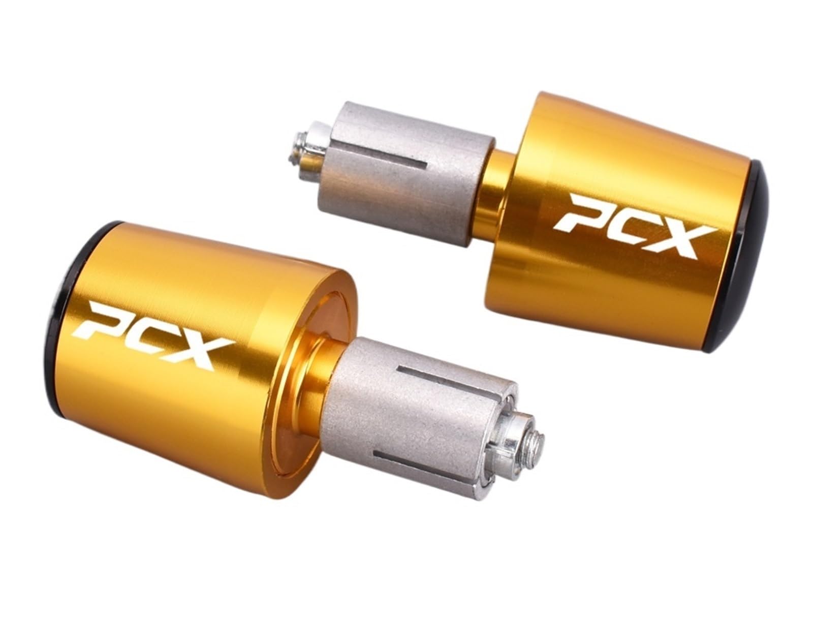 HUISI Motorrad Griff Griff Bar Ends Griff Bar Griffe Kappe Anti Vibration Stecker Fit for PCX125 PCX150 PCX 125 150 Zubehör(Gold) von HUISI