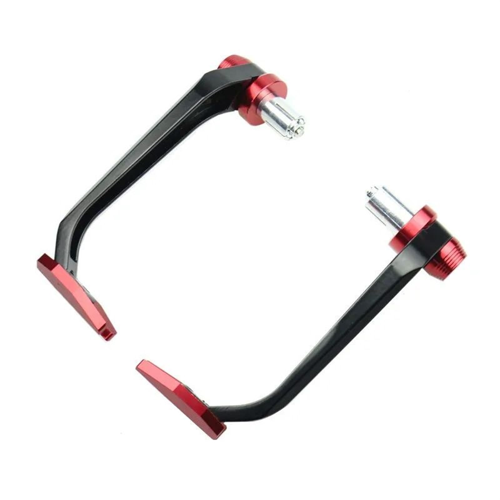 HUISI Motorrad-Handschutz, 22 Mm Lenker, Hebelschutz Aus Aluminiumlegierung, Universell Passend for KTM Duke, Passend for Benelli TRK 125 251, Ducati Monster 600 821(Red) von HUISI