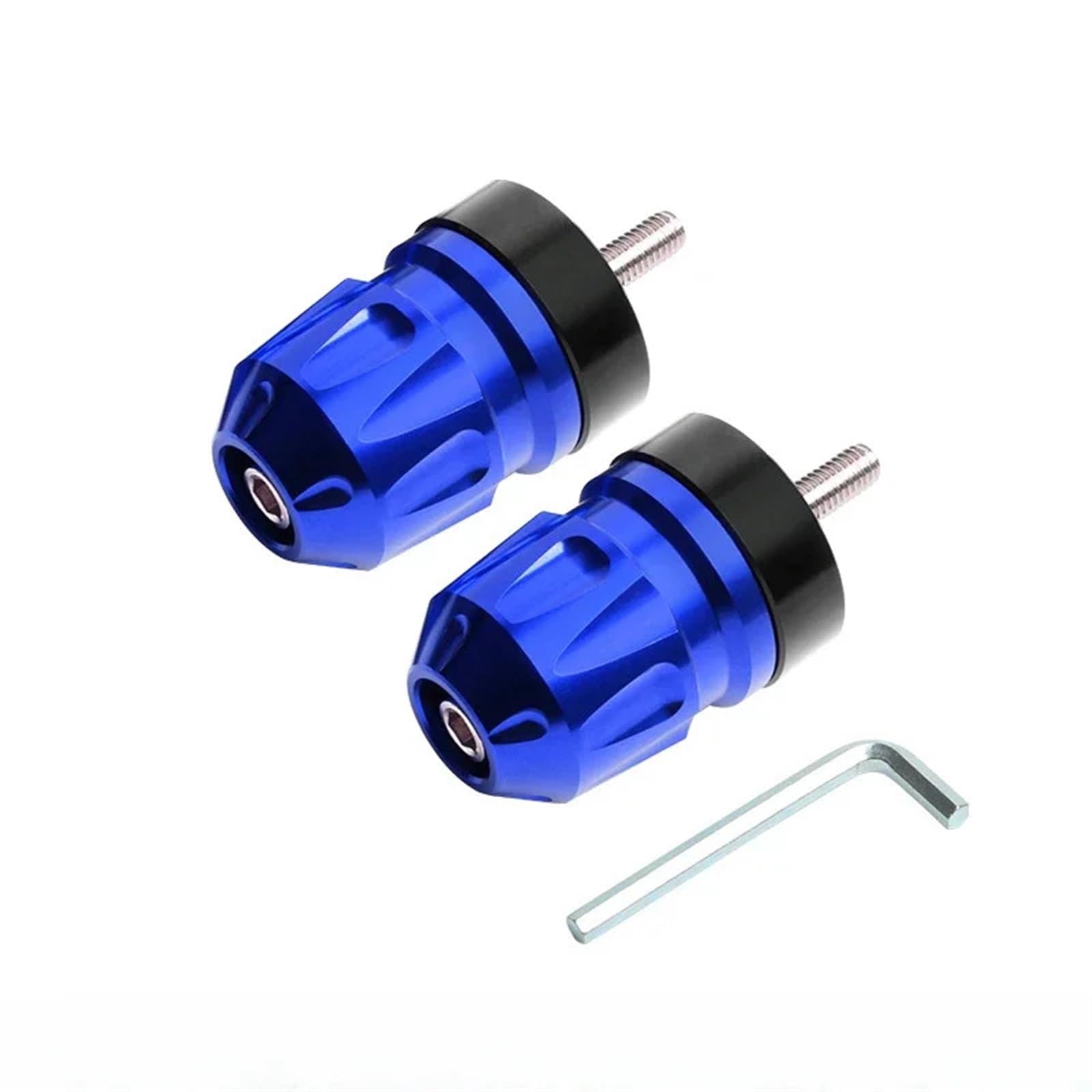 HUISI Motorrad Lenker Anti Drop Plug Fit for Aprilia GPR125 GPR150 GPR250R Bar End Gewicht CNC Aluminium Legierung Modifikation Zubehör(Blue) von HUISI