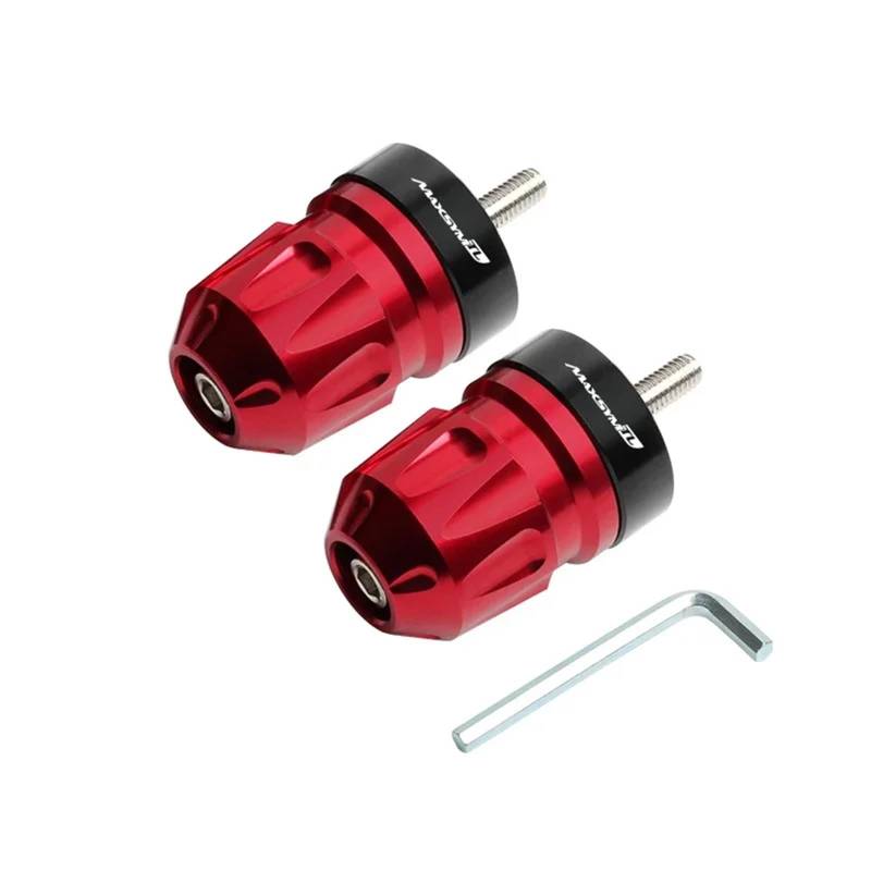 HUISI Motorrad Lenker Bar End Gewichte Fit for SYM MAXSYM TL500 TL508 Lenker Stecker CNC Aluminium Legierung Modifiziertes Zubehör(Red) von HUISI