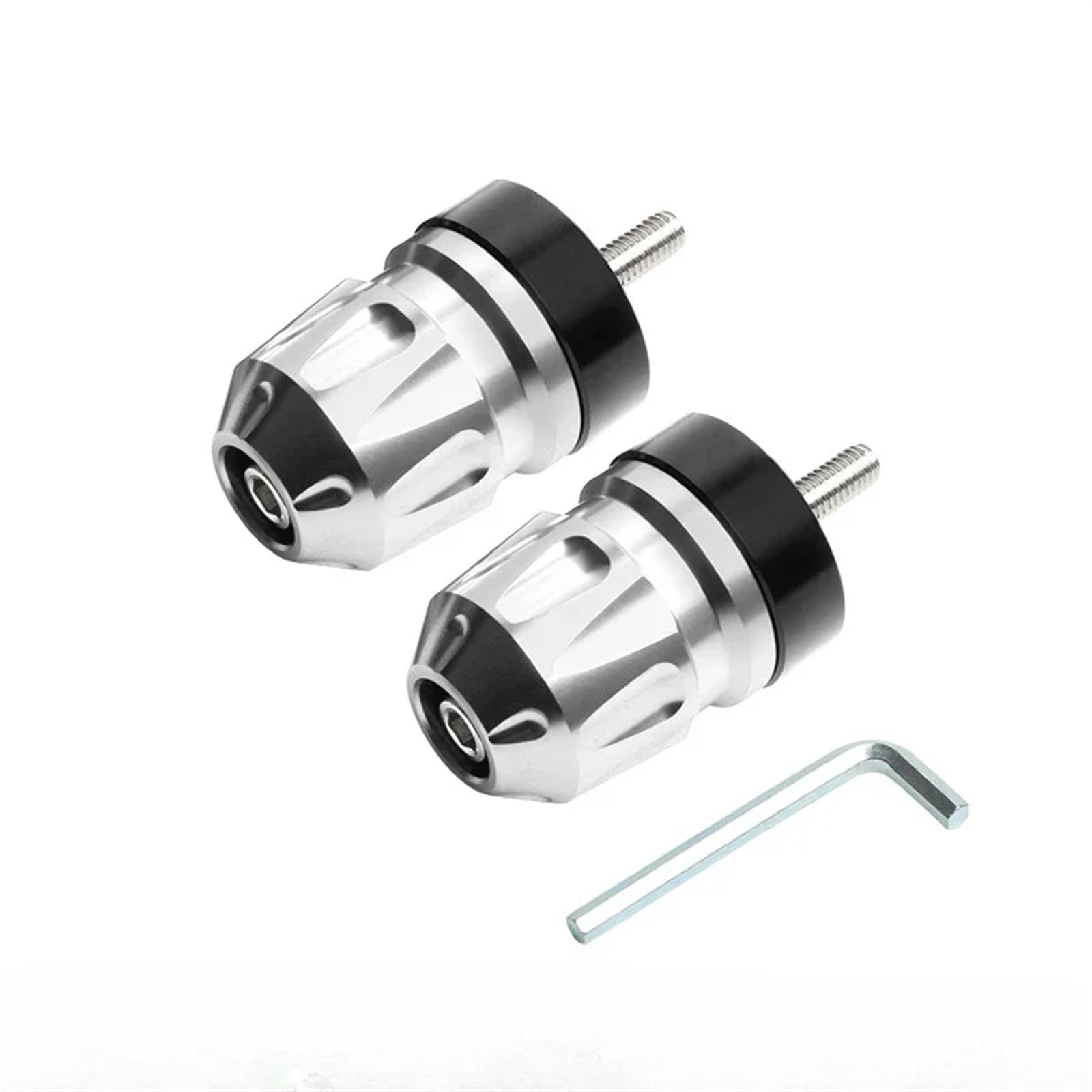 HUISI Motorrad Lenker Stecker Abdeckung Anti Drop Balance Gewicht Fit for VOGE SR4MAX SR150GT Bar End Gewichte CNC Aluminium Legierung Zubehör(Silver) von HUISI