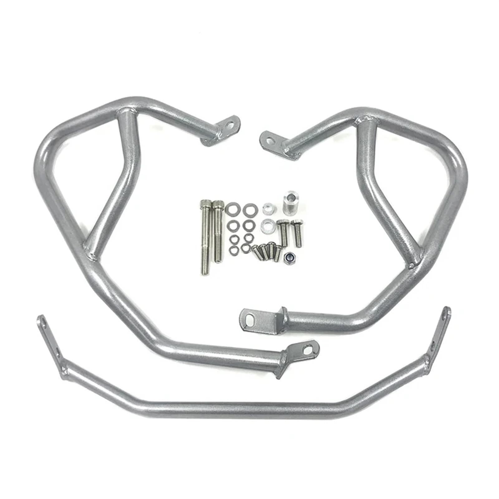 HUISI Motorradzubehör Motorschutzbügel Sturzbügel Stoßstangenschutz Passend for BMW F 750 GS 2018-2022 Schwarz/Silber(Silver-Lower Bars) von HUISI