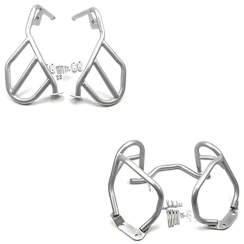 HUISI R1200GS Motorrad-Sturzbügel, Autobahn-Motortankschutz, Stoßstangen-Ober- oder Unterrahmenschutz, passend for BMW R 1200 GS 2004–2012(Silver-1 Set) von HUISI