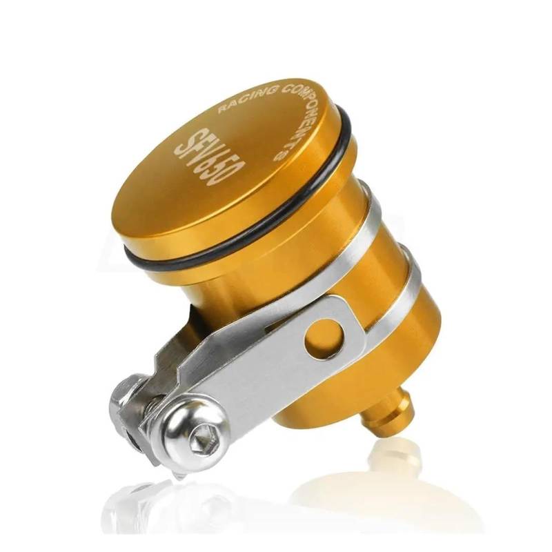 HUIWOR Motorrad Ölbecher Für Suzuki SFV650 für Gladius 2009–2015 Hinterer Bremsflüssigkeitsbehälter Motorrad-Aluminium-Kupplungsbehälter Ölbecher(Gold) von HUIWOR