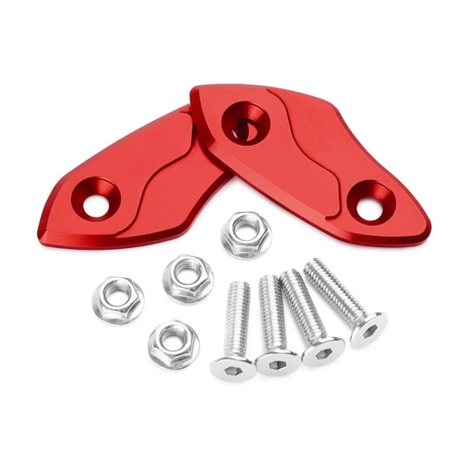 HUIWOR Spiegelabdeckung Dekorative Für Aprilia RS660 2020-2024 RSV4 2009-2019 Motorradspiegel-Block-Off-Grundplatten(rot) von HUIWOR