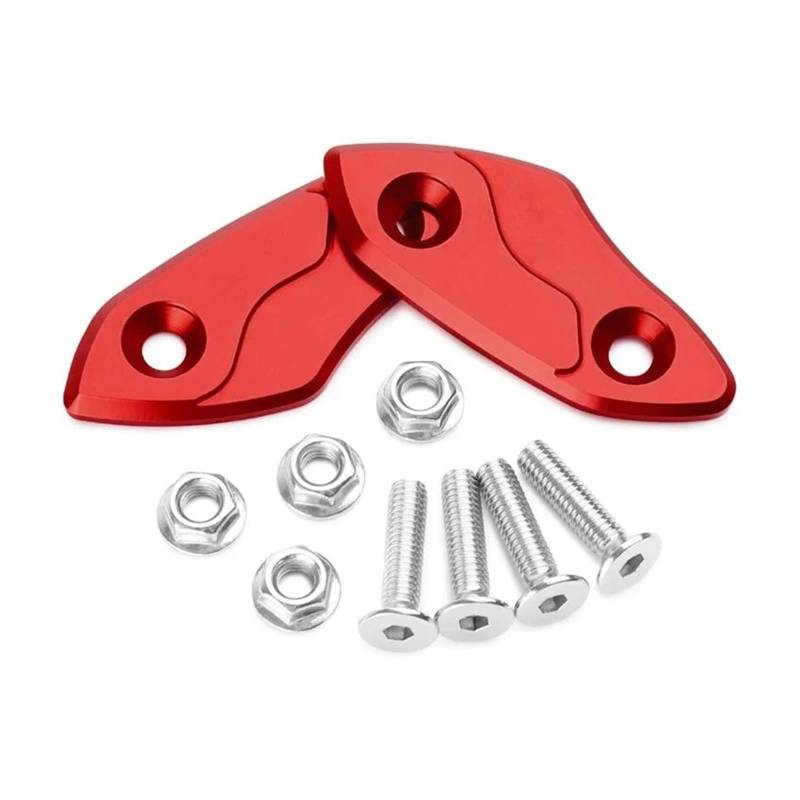 HUIWOR Spiegelabdeckung Dekorative Für Aprilia RS660 2020-2024 RSV4 2009-2019 Motorradspiegel-Block-Off-Grundplatten(rot) von HUIWOR