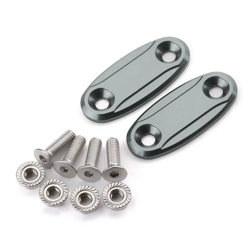 HUIWOR Spiegelabdeckung Dekorative Für KA&WASAKI ZX-6R 2005-2008 ZX-10R 2005-2007 Motorradspiegel-Block-Off-Grundplatten(Gris) von HUIWOR