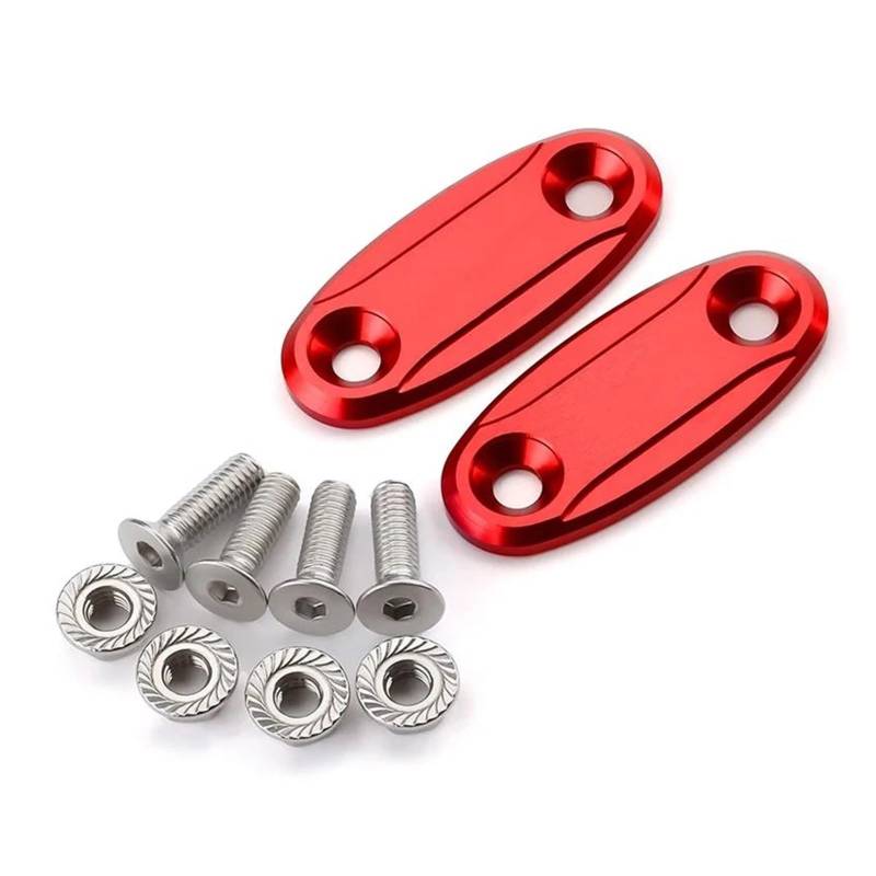 HUIWOR Spiegelabdeckung Dekorative Für KA&WASAKI ZX-6R 2005-2008 ZX-10R 2005-2007 Motorradspiegel-Block-Off-Grundplatten(rot) von HUIWOR