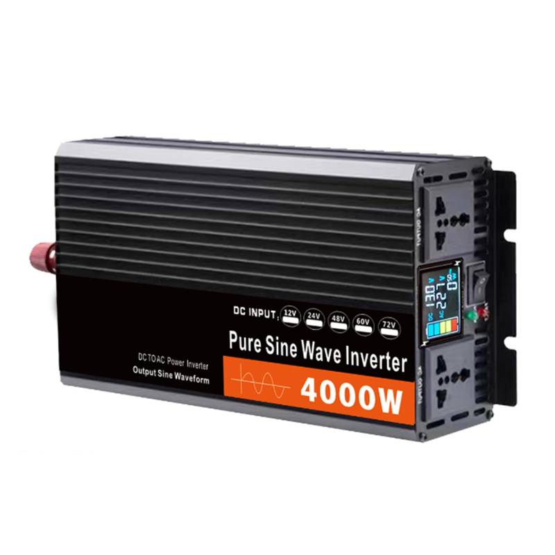 HUIZHITENGDA 2000/4000 W (Spitze) Reiner Sinus-Wechselrichter 12 V 24 V 48 V 60 V 72 V DC auf 110/220 V Konverter mit 2 AC-Steckdosen für Familie, netzunabhängige Solaranlage, Auto,12V to 220V von HUIZHITENGDA