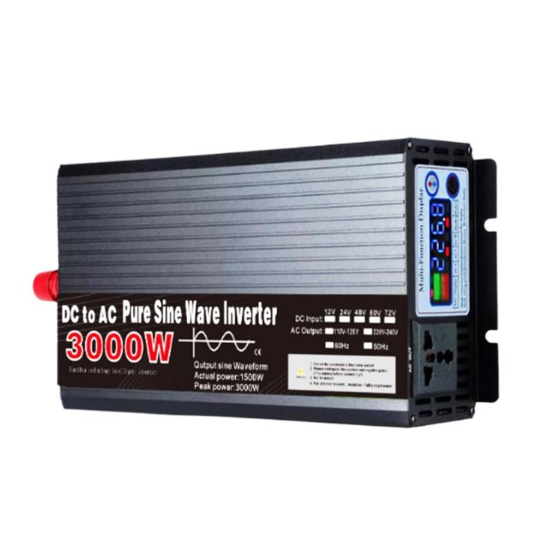 HUIZHITENGDA 3000 W 12 V/24 V/48 V/60 V/72 V auf 110 V/220 V Reiner Sinus-Wechselrichter Auto-Konverter Solor-Wechselrichter für Wohnmobil, LKW, netzunabhängiges Solarsystem,12V to 110V von HUIZHITENGDA