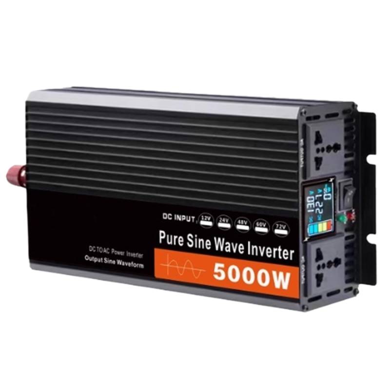 HUIZHITENGDA 5000 W Auto-Wechselrichter, Reine Sinuswelle, 12 V auf AC 110 V-120 V/220 V-230 V, Auto-Spannungswandler, Wechselrichter für Familie, netzunabhängige Solaranlage, Auto,12V to 110V von HUIZHITENGDA