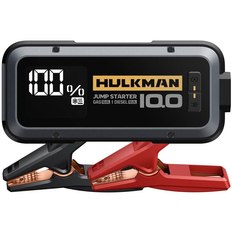 HULKMAN Alpha 100 Starthilfe Powerbank 4000A 32000mAh Autostarter mit -40°C Start Tech 65W Schnelles Aufladen Lithium Tragbares Autobatterie Booster für bis zu 10L Benzin und 10L Diesel Motoren von Hulkman