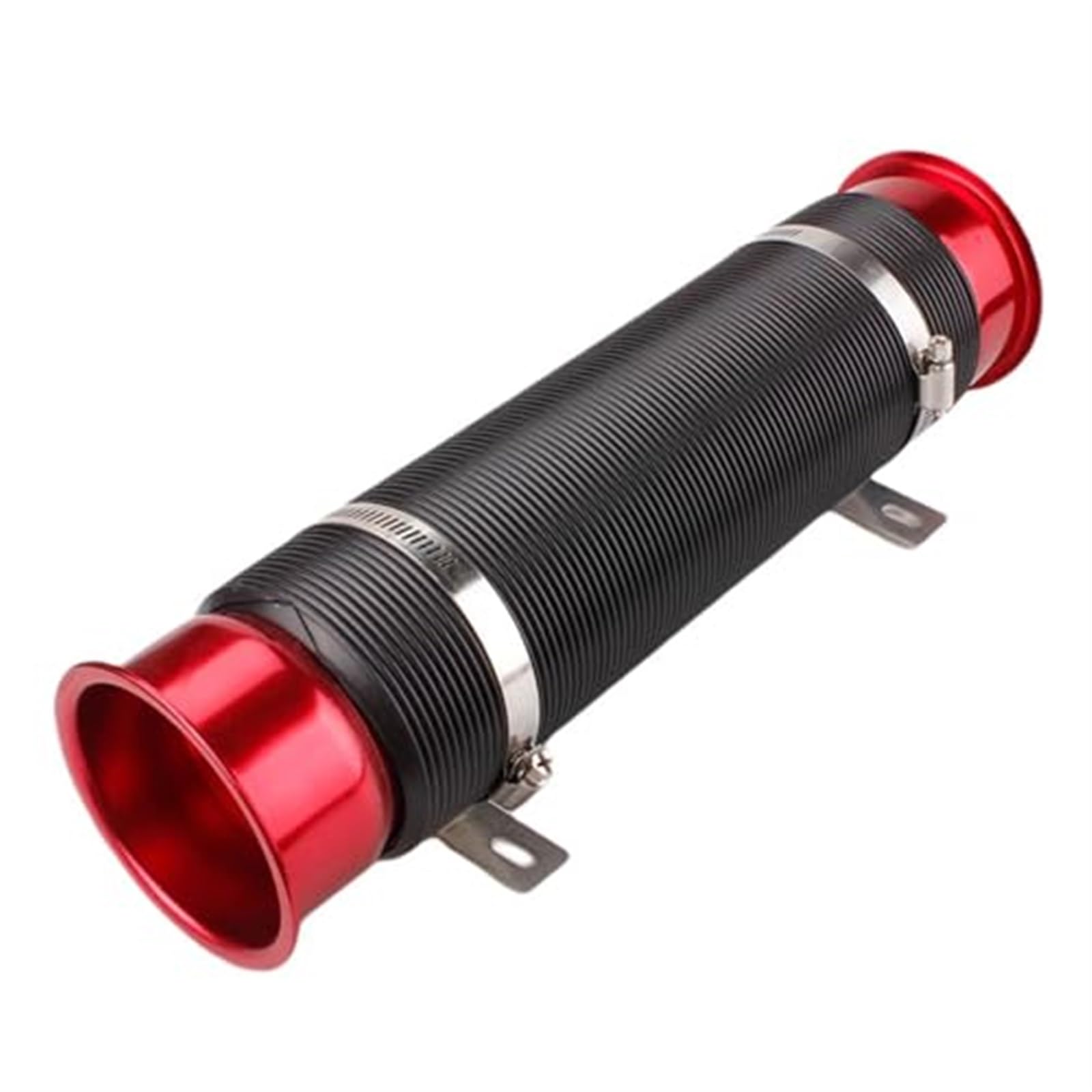 Ansaugschlauch Für 2023 1Pcs 76MM Universal Auto Kaltluft Turbo Intake Einlass Rohr Einstellbare Flexible Kanal Rohr Schlauch Kalt Feed Kanal Rohr(Red) von HUMUTWCWP