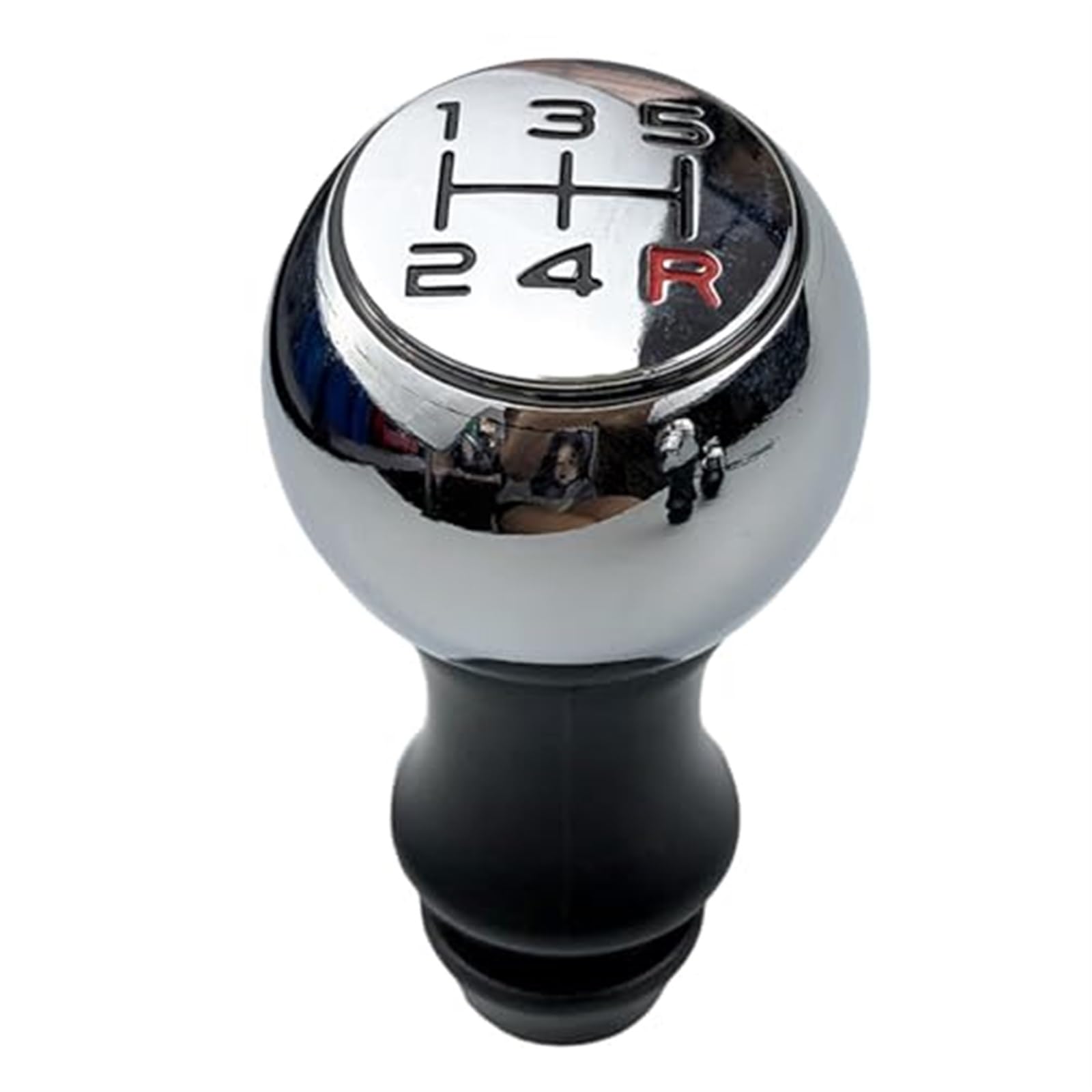 Auto Schaltknaufkopf Für Citroen für C2 für C3 für C4 Auto Schaltknauf Hebel Shifter Griff Stick 5 Speed ​​Shifter Knob(‎Chrome Black Red K) von HUMUTWCWP