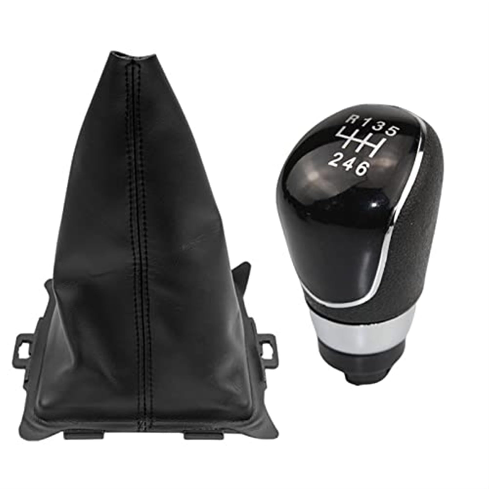 Auto Schaltknaufkopf Für Ford Für Mondeo 4 Mk4 IV 2007 2008 2009 2010 2011 2012 2013 2014 Auto Schaltknauf Gamasche Boot Abdeckung Auto Schaltknauf Kopf(‎Black 5 Speed 2pcs) von HUMUTWCWP