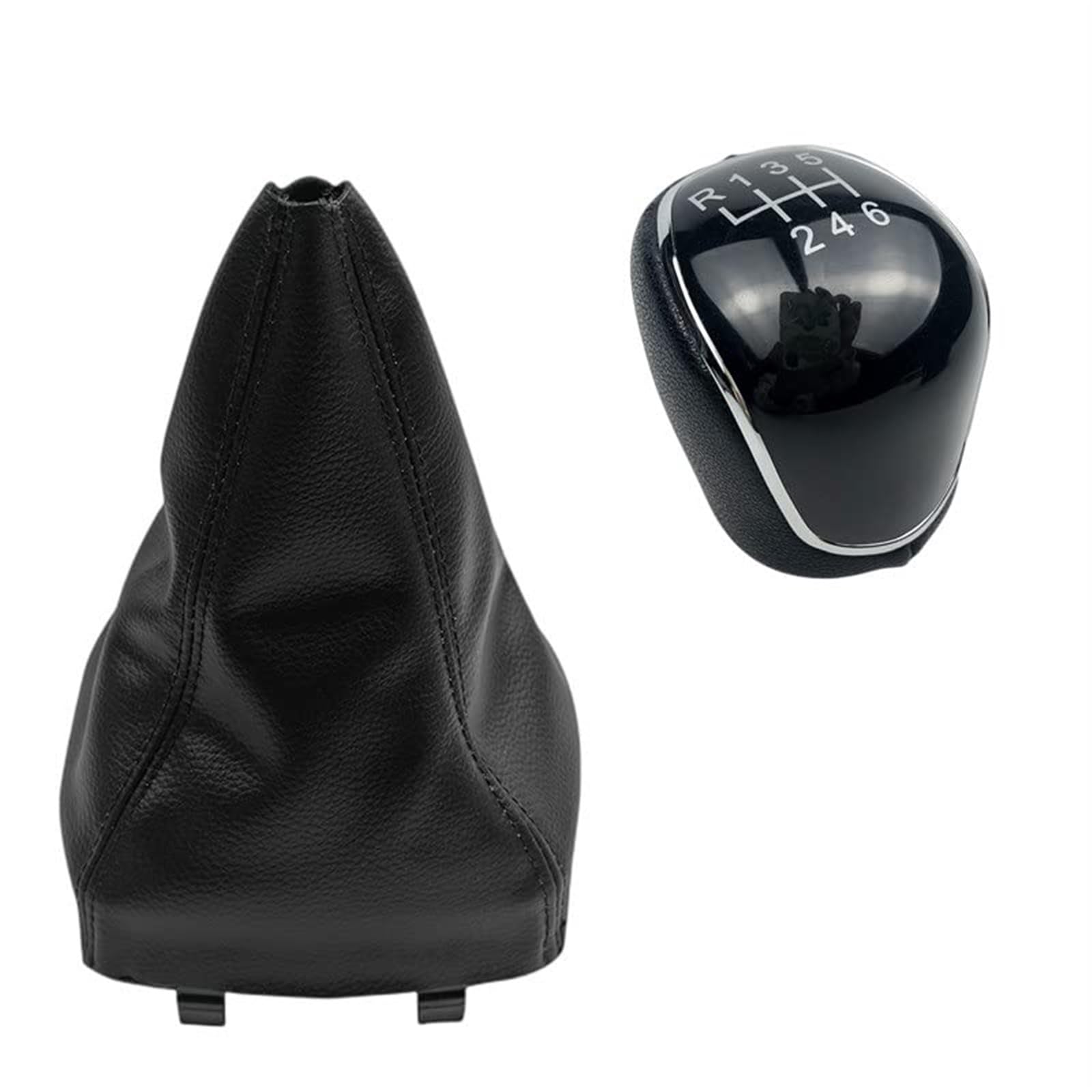 Auto Schaltknaufkopf Für Ford Für Mondeo 4 Mk4 IV 2007 2008 2009 2010 2011 2012 2013 2014 Auto Schaltknauf Gamasche Boot Abdeckung Auto Schaltknauf Kopf(‎Black 6 Speed 2pcs) von HUMUTWCWP