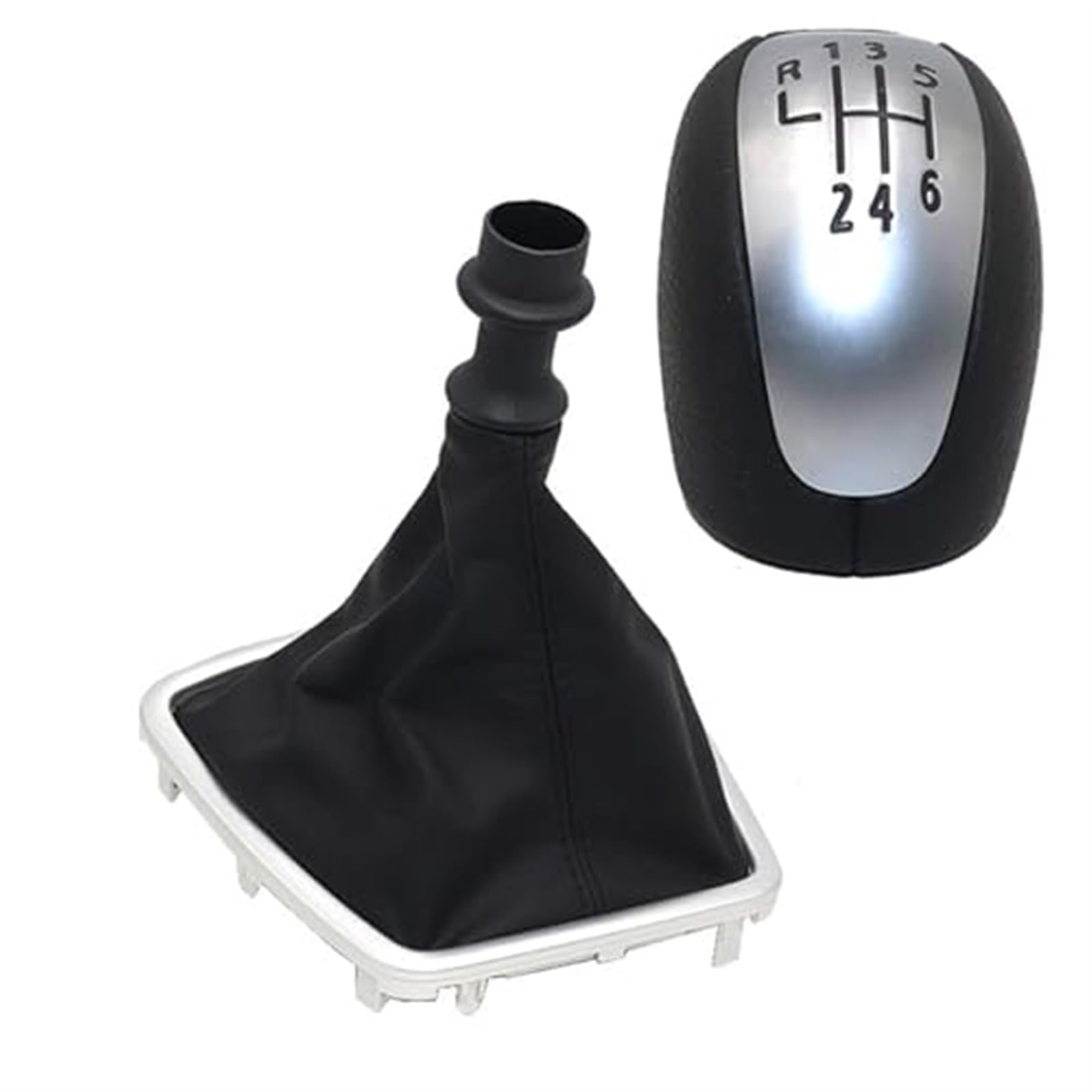 Auto Schaltknaufkopf Für Laguna III MK3 2007 2008 2009 2010 2011 2012 2013 2014 2015 Auto-Shift-Schaltknauf Hebel Gaitor Kofferraumabdeckung 5-Gang-Schaltknauf(‎Set Black) von HUMUTWCWP