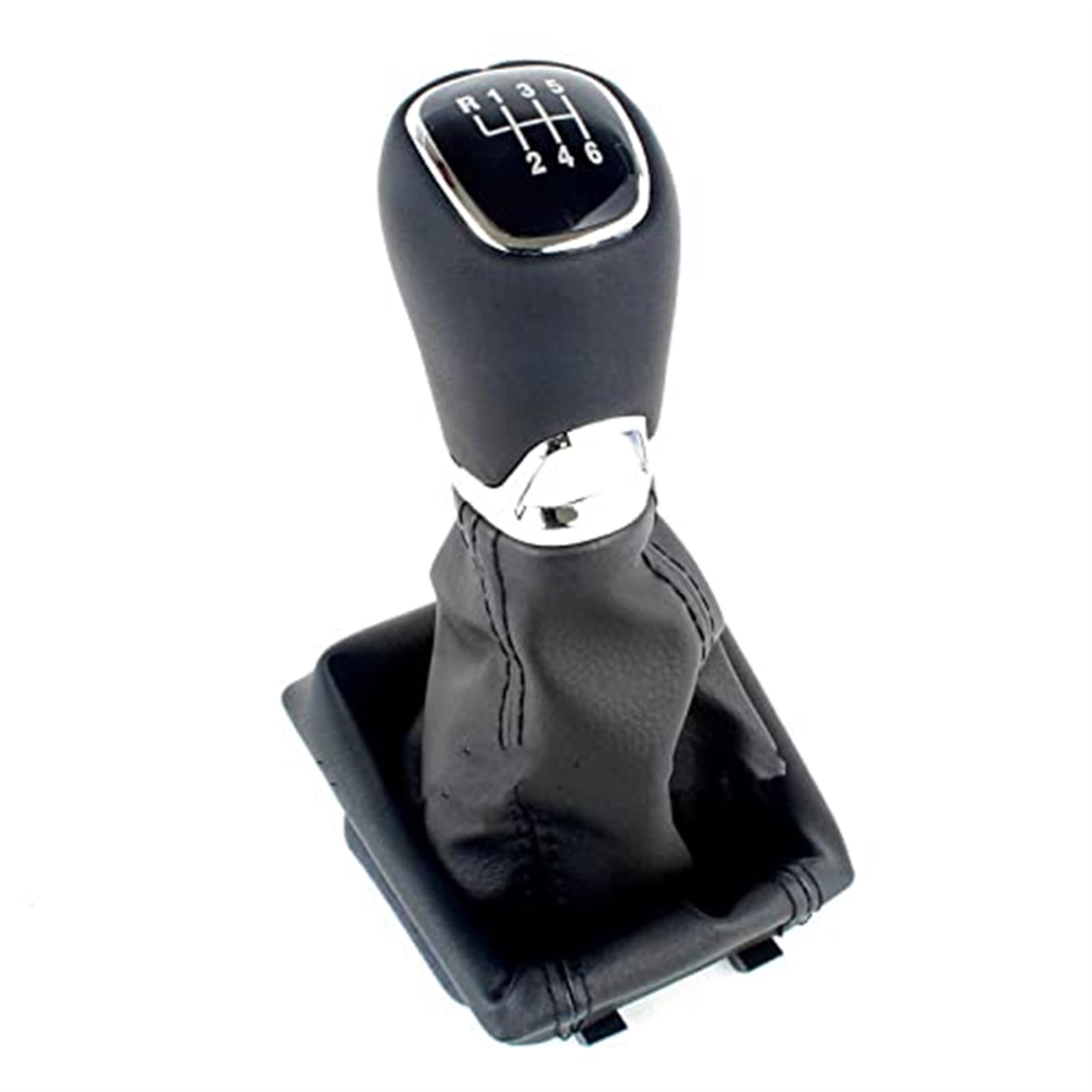 Auto Schaltknaufkopf Für Skoda für Octavia für A7 MK3 2013 2014 2015 2016 2017 5/6-Gang-Auto-Schaltknauf mit PU-Leder-Gamasche(‎6 Speed Set) von HUMUTWCWP