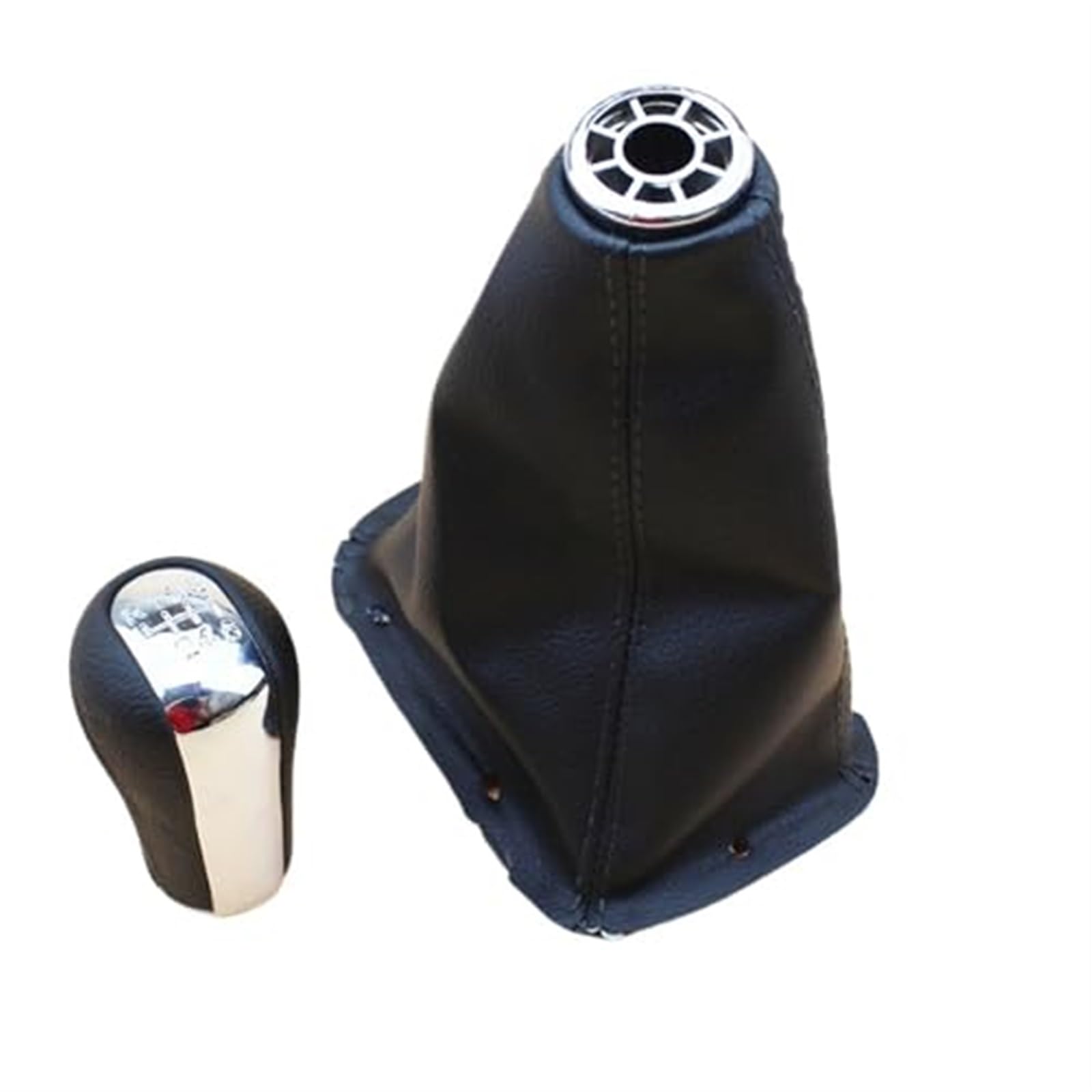 Auto Schaltknaufkopf Für Toyota für AVENSIS T25 MK2 II 2003-2009 Auto Schalthebel Abdeckung Chrom Schaltknauf Boot Rahmen 5 Geschwindigkeit Shifter Knob(‎6 Speed Pair) von HUMUTWCWP