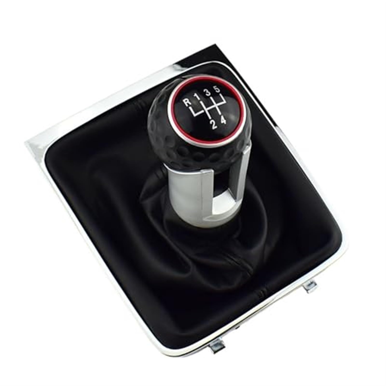 Auto Schaltknaufkopf Für VW Für Passat B6 2005 2006 2007 2008 2012 Auto Schaltknauf Gamasche Boot Abdeckung Rahmen Fall Hebel Stick Stift 5 Speed ​​Shifter Knob(5 Speed 2) von HUMUTWCWP