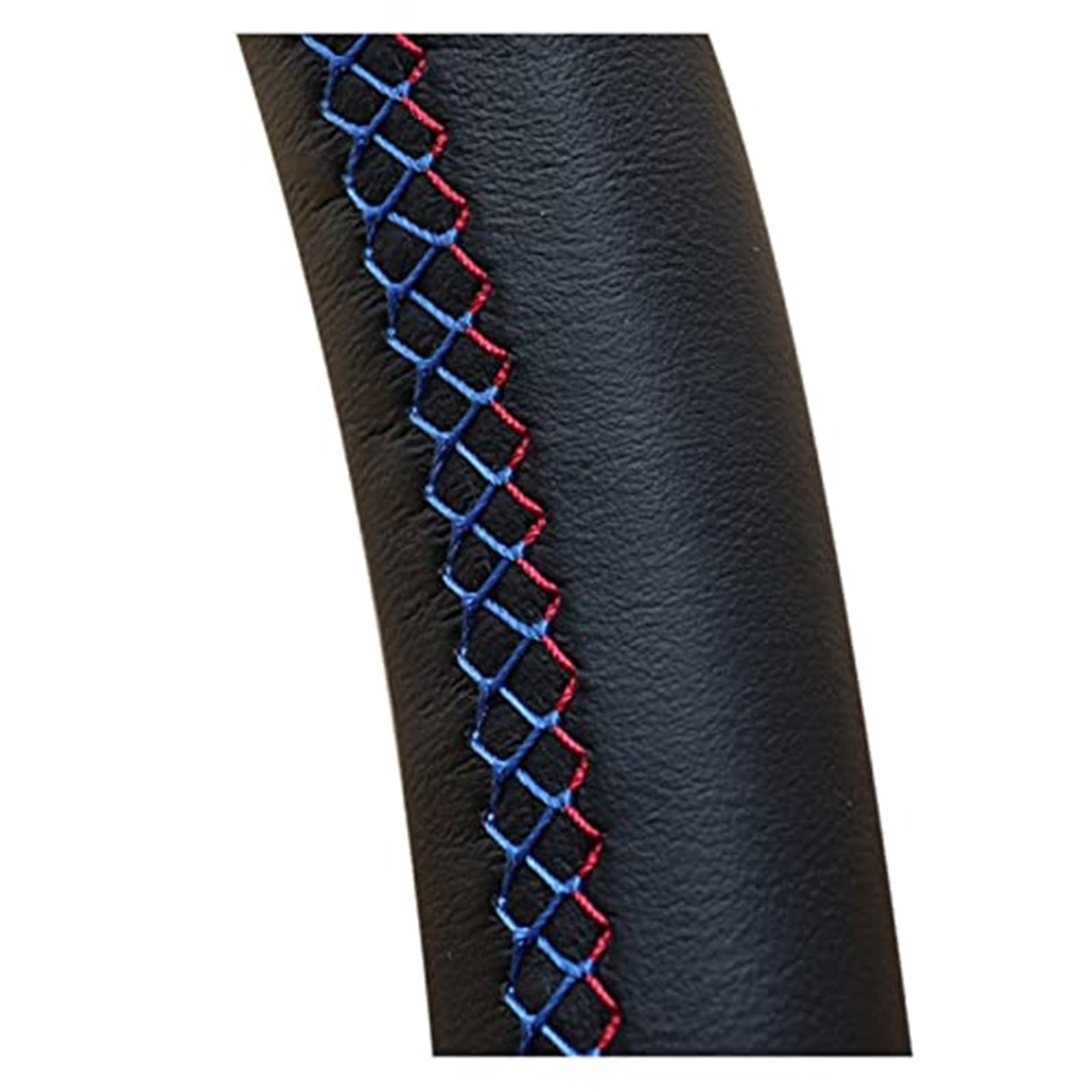 Couverture Volant Voiture Für F10 Für F07 Lenkradabdeckung Handgenähte Schwarze Original-Radabdeckung(Red Blue Thread) von HUMUTWCWP