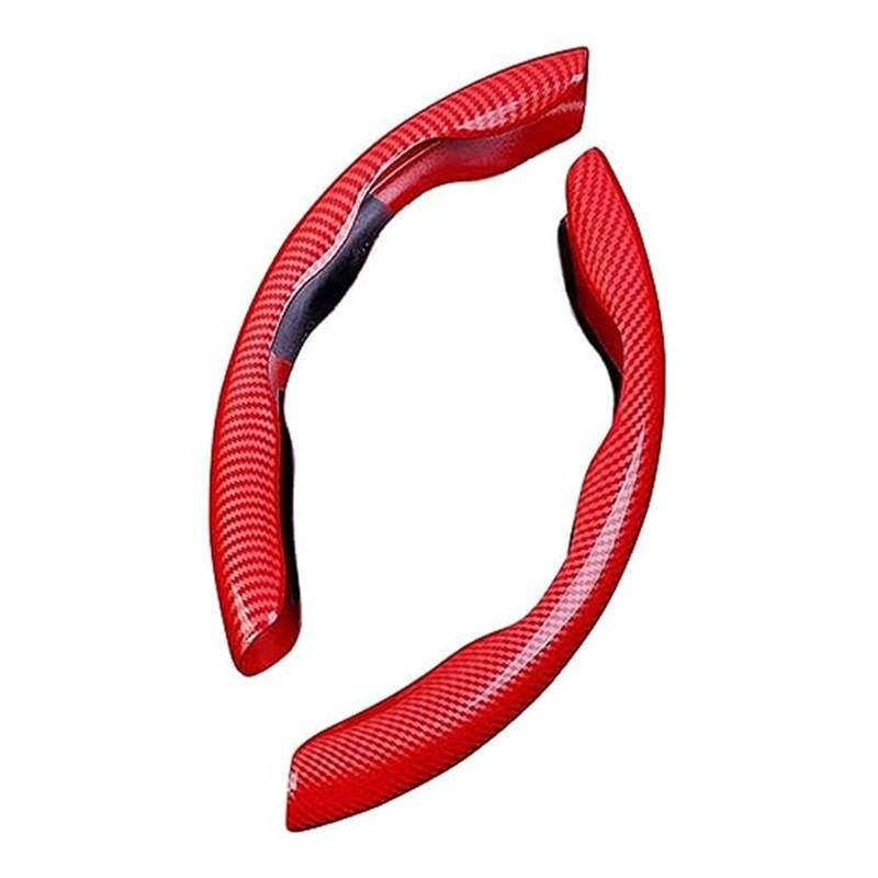 Couverture Volant Voiture Für FIAT Für Tipo 500 500L 500X Für Ducato Anti-Slip Atmungsaktive Segmentierte Lenkrad Schutz Abdeckung 2Pcs(B/Red) von HUMUTWCWP