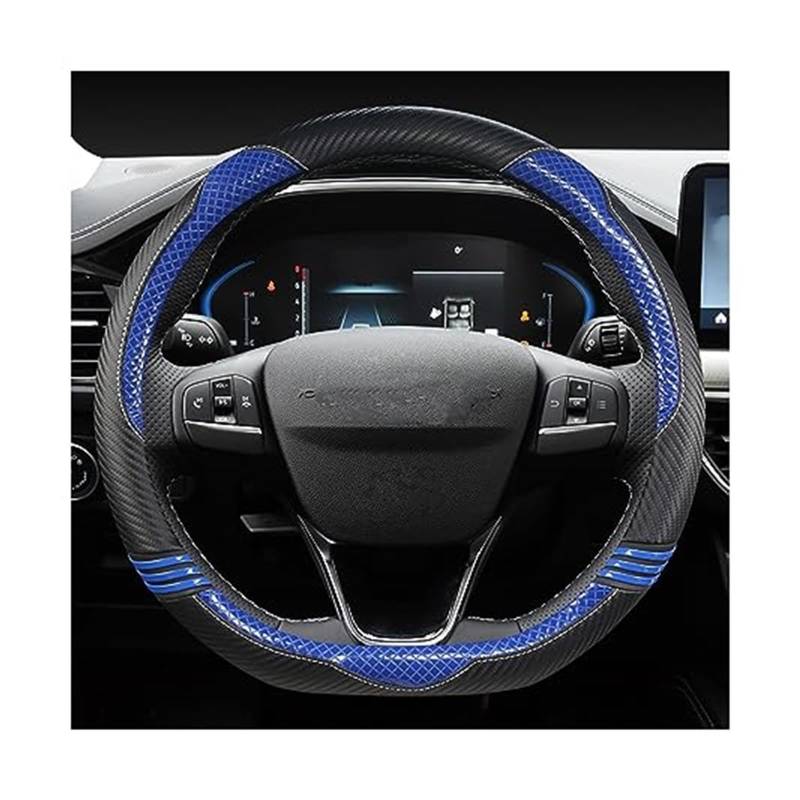 Couverture Volant Voiture Für Focus ST Für ST-Line Für Fiesta ST Für ST-Line Auto Lenkrad Abdeckung Innen Zubehör Lenkrad Abdeckung(‎Blue) von HUMUTWCWP