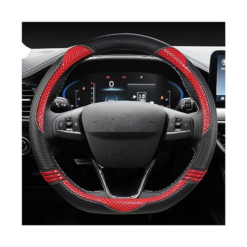 Couverture Volant Voiture Für Focus ST Für ST-Line Für Fiesta ST Für ST-Line Auto Lenkrad Abdeckung Innen Zubehör Lenkrad Abdeckung(‎Red) von HUMUTWCWP