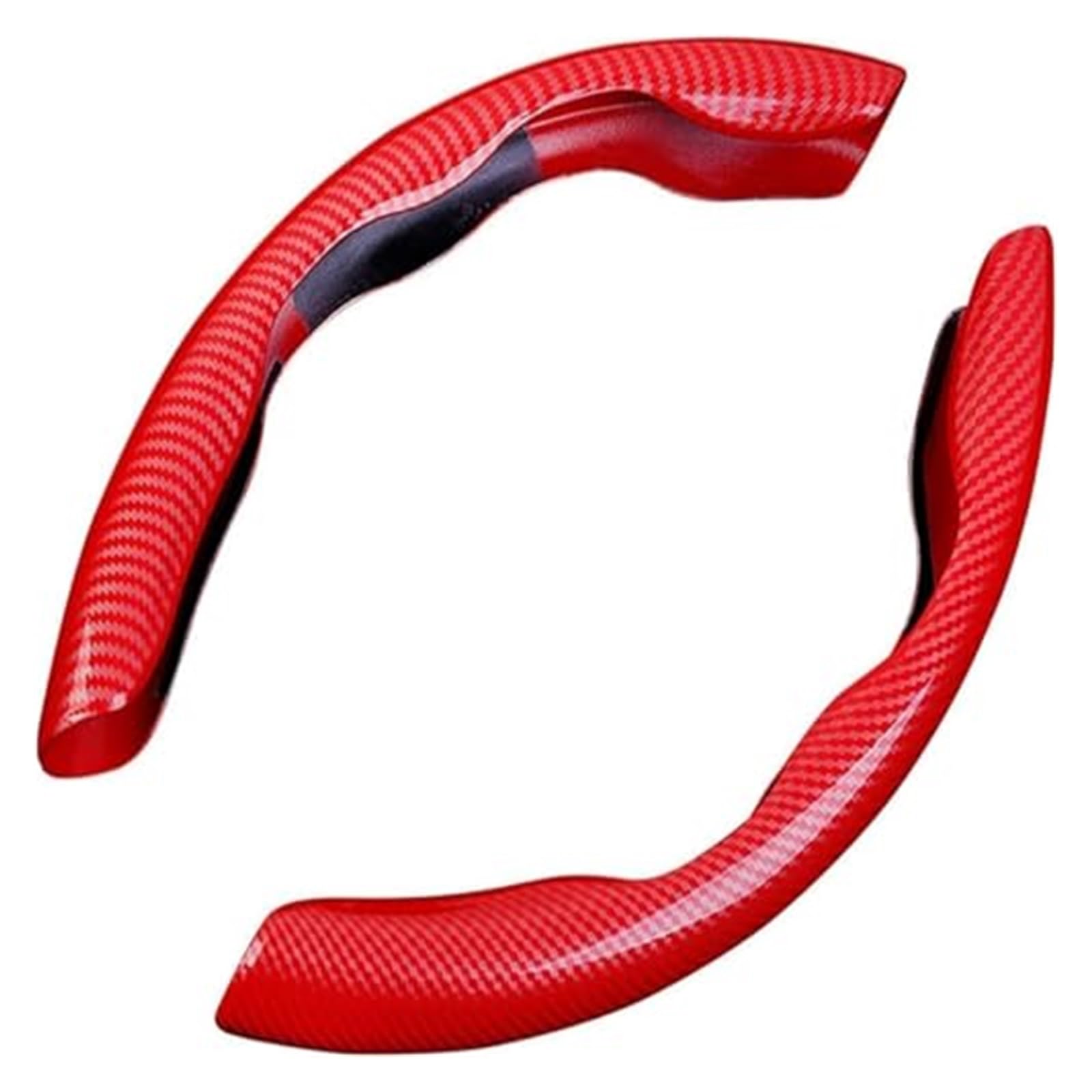 Couverture Volant Voiture Für Kia Für Ceed SW 2000-2023 2024 Anti-Slip Atmungsaktive Universal-Carbon Faser Segmentiert Lenkrad Schutz(Red) von HUMUTWCWP