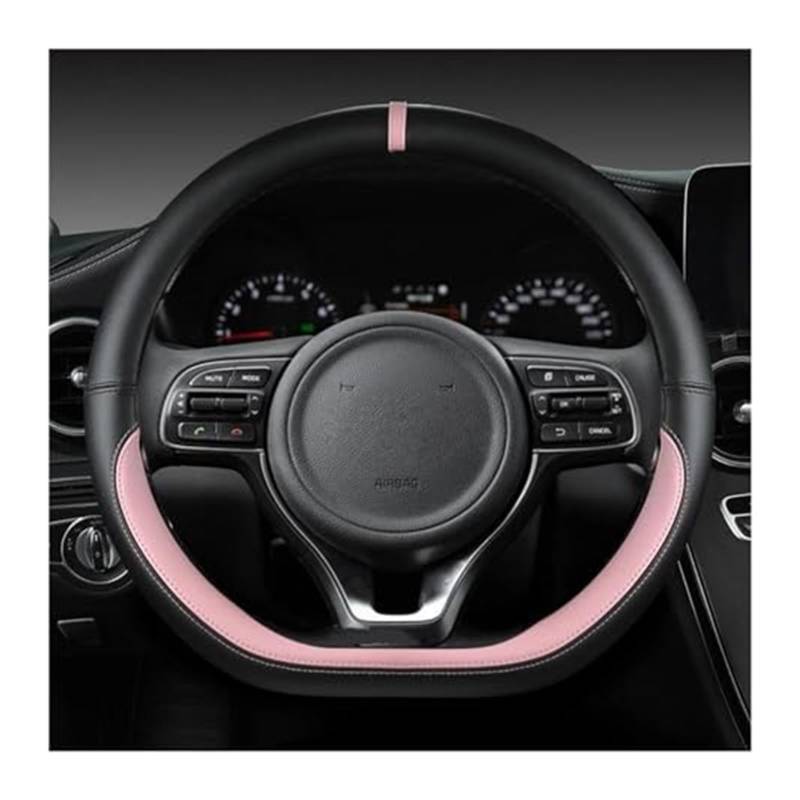 Couverture Volant Voiture Für Kia K5 Für Ceed GT Für Stonic Für Proceed Für Sportage 2017 2018 2019 2020 2021 Lenkschutz Lenkrad Abdeckung D Form(Pink) von HUMUTWCWP