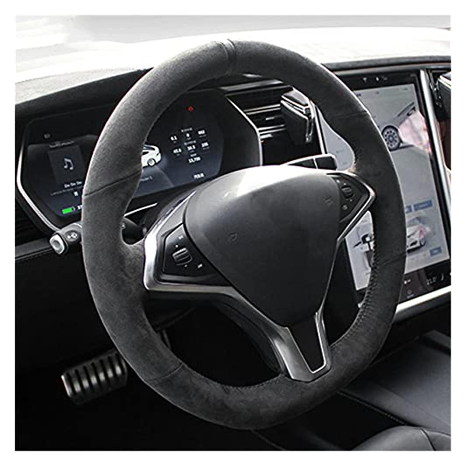 Couverture Volant Voiture Für Tesla Für Modell S Für Modell X Für Schwarze Lenkradabdeckung von HUMUTWCWP