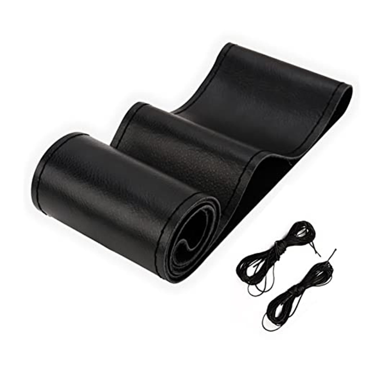 Couverture Volant Voiture Für Universal 40CM 42CM 45CM 47CM 50CM Leder Lenkrad Geflecht Abdeckung Auto Extra Große lenkung Schutz Abdeckung(45cm Black) von HUMUTWCWP