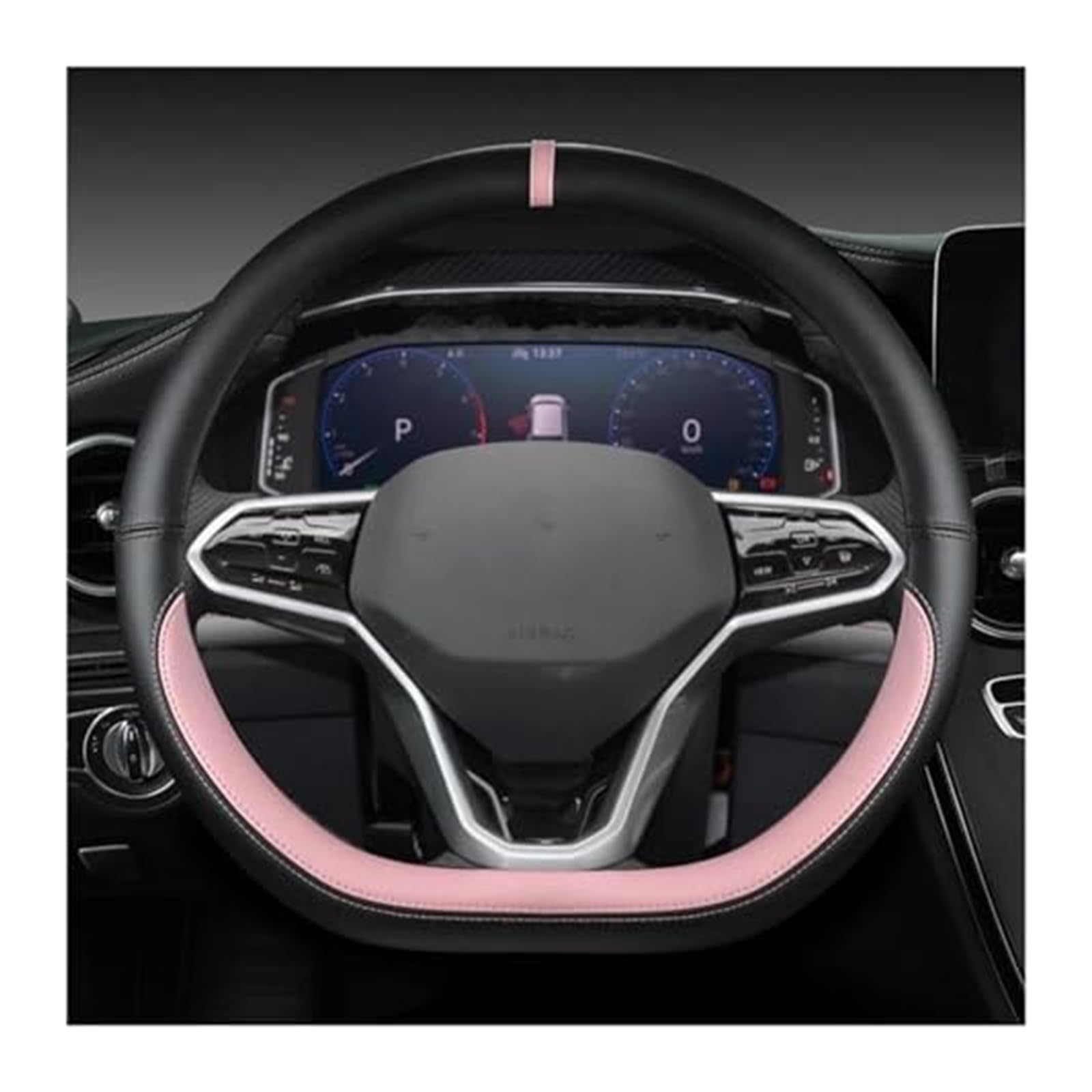 Couverture Volant Voiture Für VW Für Sharan Für Passat Für Für Touran Für Tiguan 2015 2016 2017 2018 2019 2020 2021 Auto lenkung Abdeckung Rad(PINK) von HUMUTWCWP