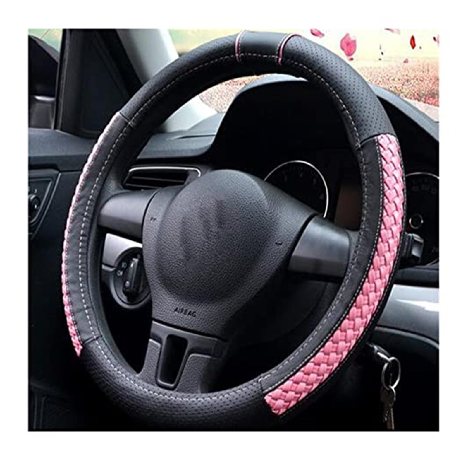 Couverture Volant Voiture Lenkradhülle, Auto-Lenkradabdeckung, universell, 37–38 cm(Pink) von HUMUTWCWP