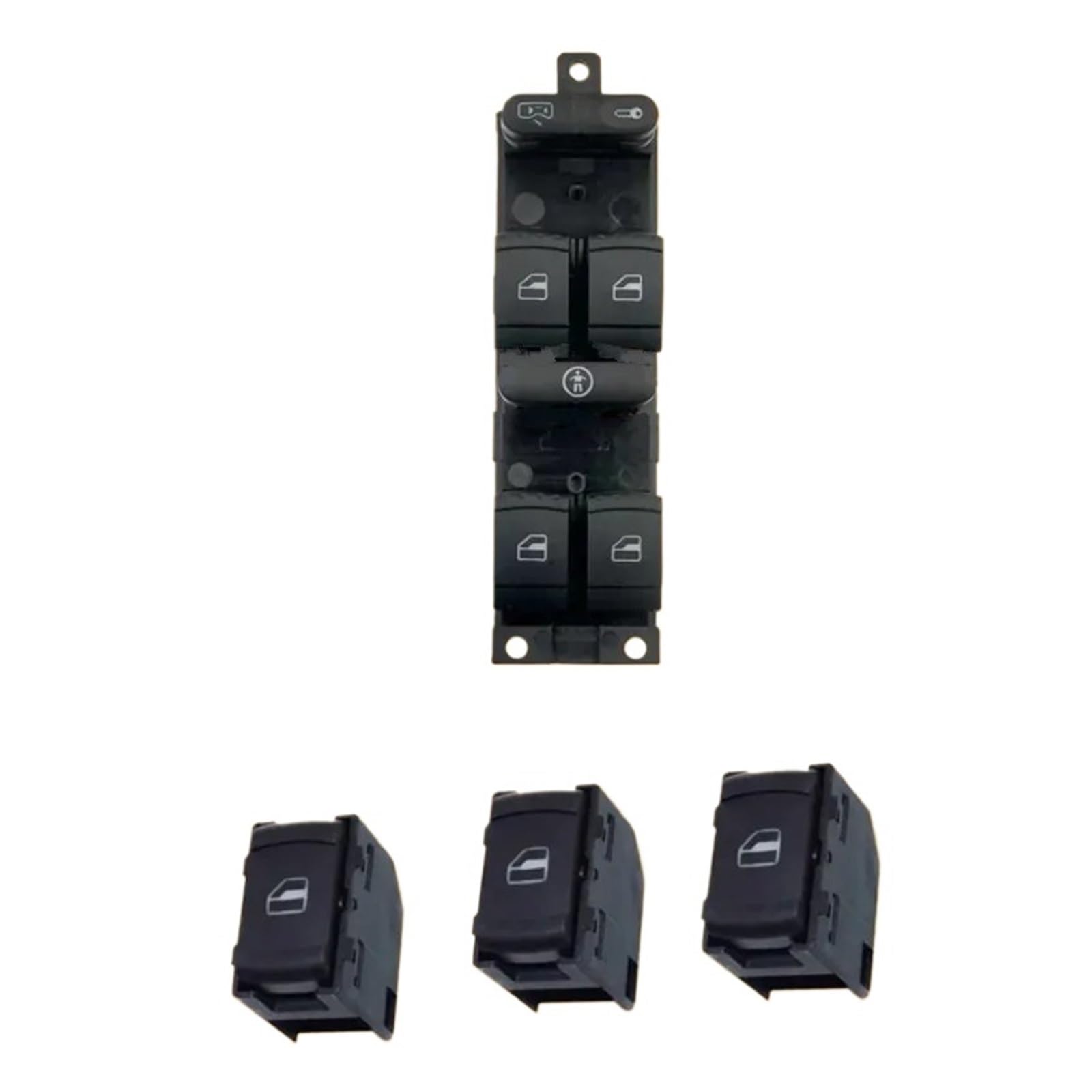 FÜR Bora Für Jetta MK4 Für Passat B5 Für Sitz Für Leon Für Toledo 1J4959857 3BD959857 Power Fenster Control Schalter Taste Rot 9pin Fensterheber Schalter(People Set) von HUMUTWCWP