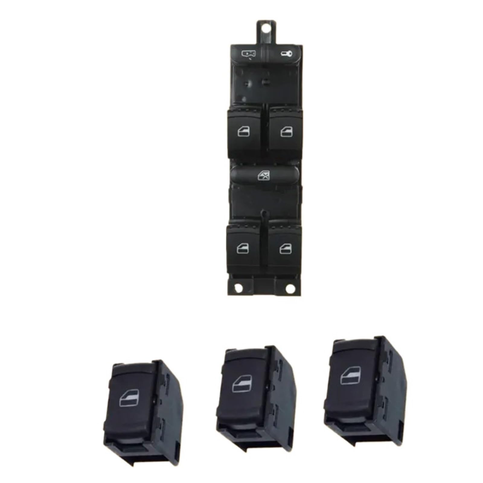 FÜR Bora Für Jetta MK4 Für Passat B5 Für Sitz Für Leon Für Toledo 1J4959857 3BD959857 Power Fenster Control Schalter Taste Rot 9pin Fensterheber Schalter(Window Set) von HUMUTWCWP