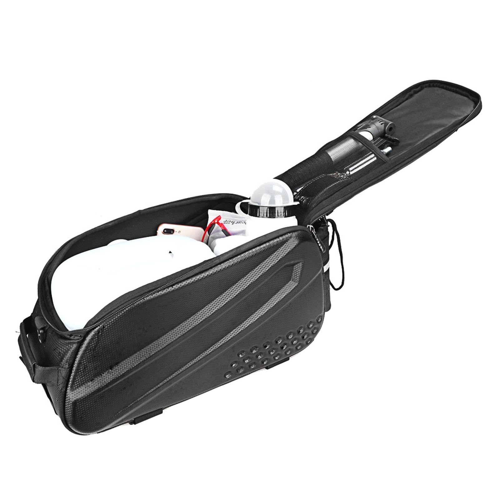 Aufbewahrungstasche für Fahrräder, kleine Fahrradtasche, robuste Fahrradtaschen, reflektierende Fahrradtasche | Multifunktionale Fahrradrahmentasche, Fahrradtasche, Tasche für Mountainbikes von HUNJHYC