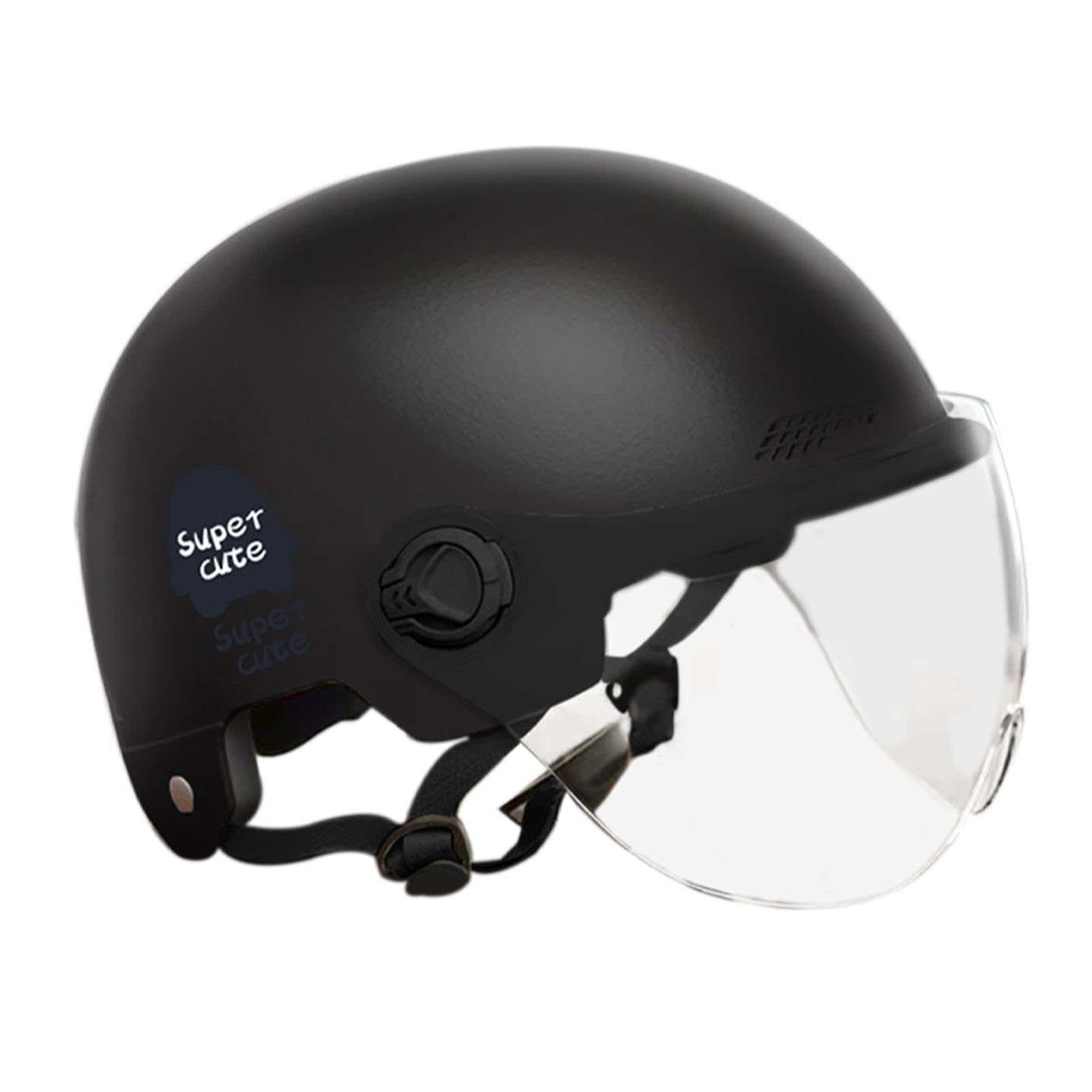 Halbe Kopfbedeckung,Herren-Schutzhelm | Sichere Motorrad-Kopfbedeckung zum Radfahren | Open-Face-Kopfbedeckung, Half-Face-Fahrradhüte, Sonnenschutz für Cruiser, Roller, Motorrad, Motocross von HUNJHYC