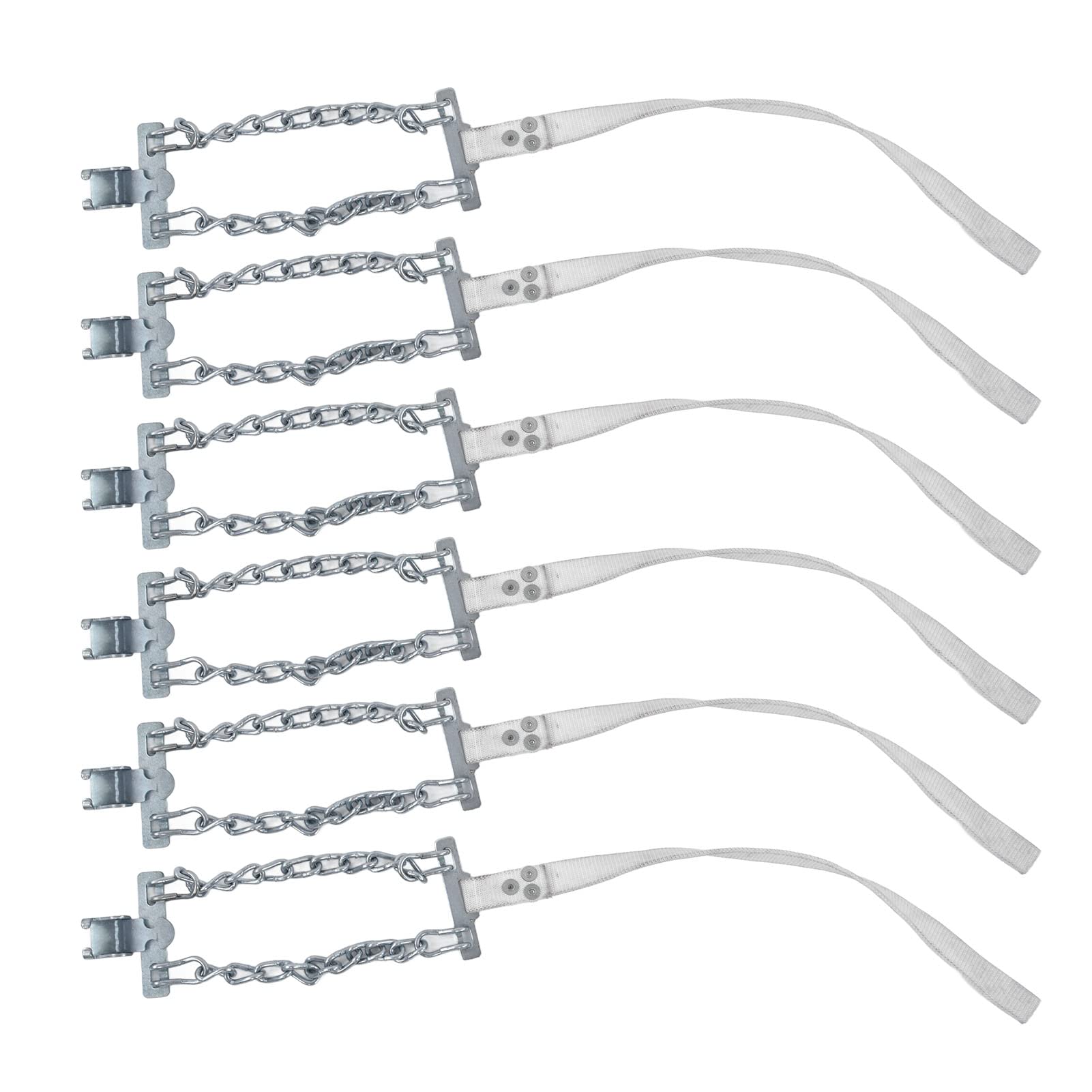 HUONIU 6 Stück Auto-Schneeketten, rutschfeste Stahlreifenketten für EIS-, Schlamm- und Sandstraßen von HUONIU