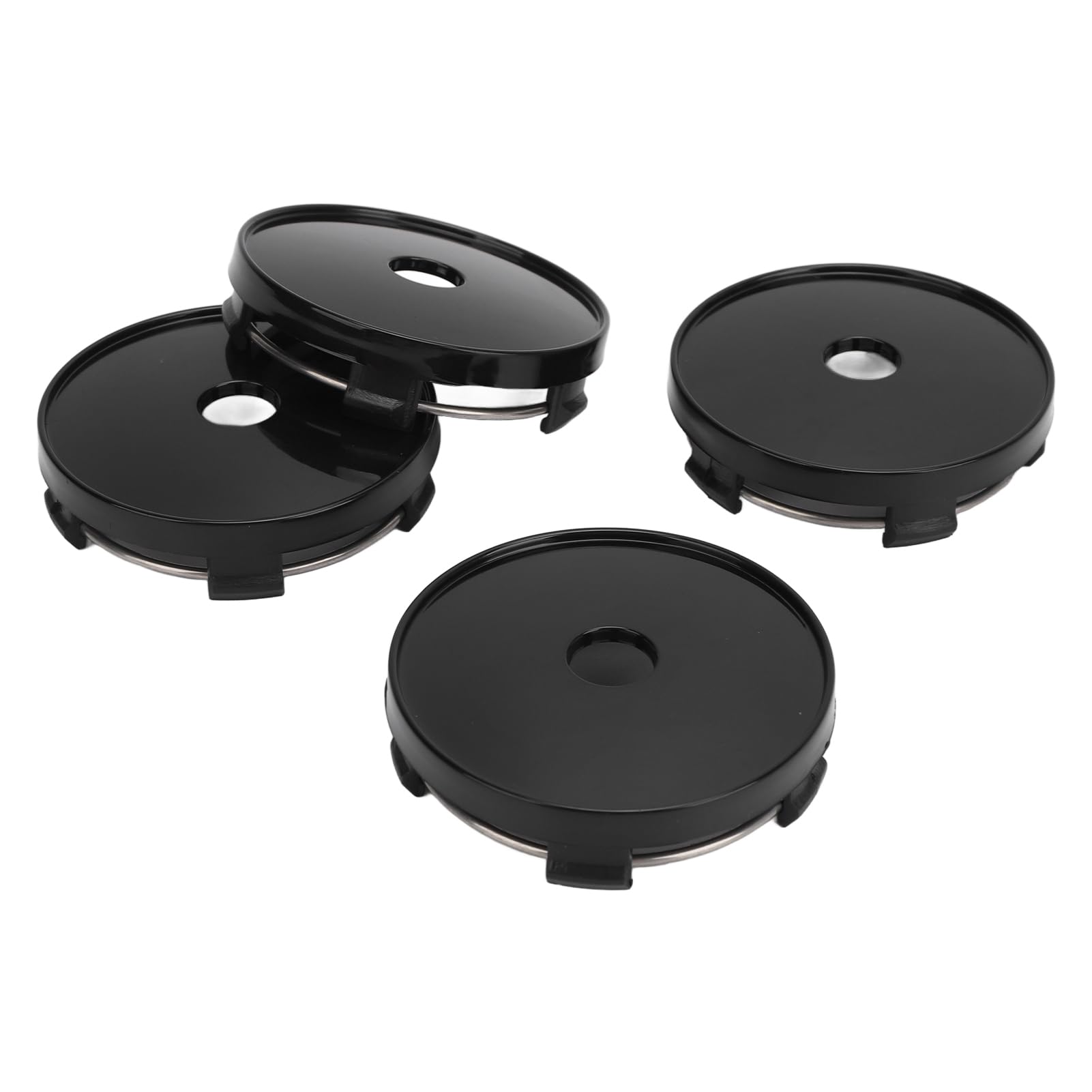 HUONIU 60mm Radnabenkappen mit Loch Schwarz 4PCS Universelle Radkappen für Autos langlebig und stilvoll (Schwarz) von HUONIU