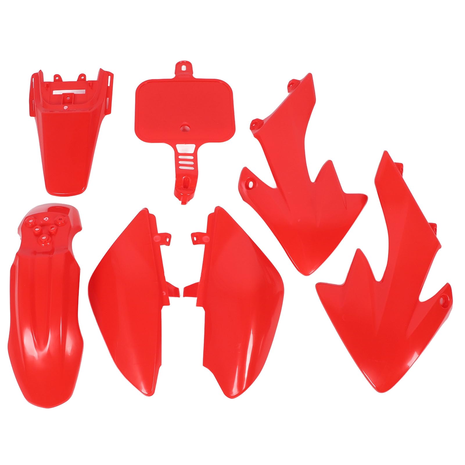 HUONIU Motorrad Verkleidungssatz für CRF50 XR50 50cc bis 160cc Splash Guard Kit (Rot) von HUONIU